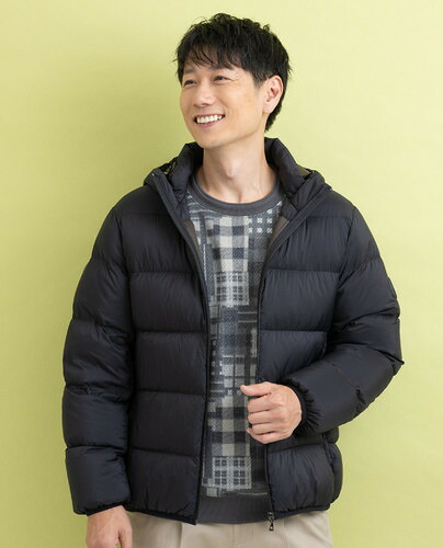 【SALE】Hush Puppies（ハッシュパピー） 軽さキルトダウンジャケット(ボンネット付き添い人)【キングサイズ】メンズ 長袖 防寒