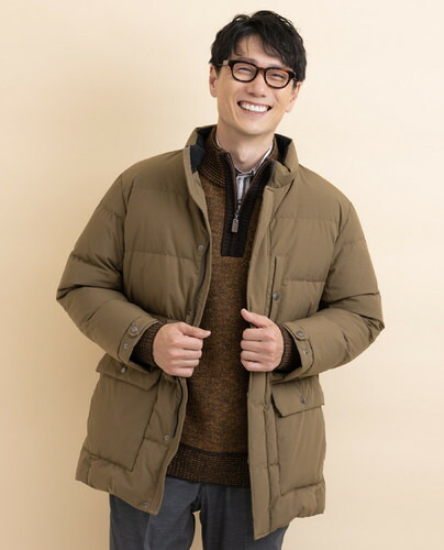 【SALE】Hush Puppies（ハッシュパピー） スタンドダウンジャケット メンズ 長袖 防寒