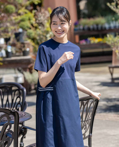 Hush Puppies（ハッシュパピー） シルケットスムースラインワンピース レディス
