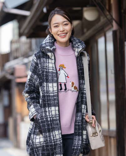 【SALE】Hush Puppies（ハッシュパピー） ビッグZIPロング上衣 レディス 長袖 防寒