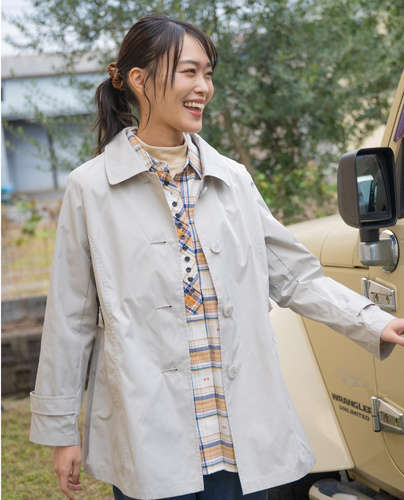 【SALE】Hush Puppies（ハッシュパピー） ダブルフェイスステンカラーコート レディス 長袖