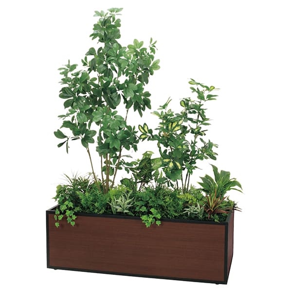 法人様限定 人工観葉植物 フェイクグリーン 寄せ植えプランター シェフレラ H1750 GR5038 ベルク
