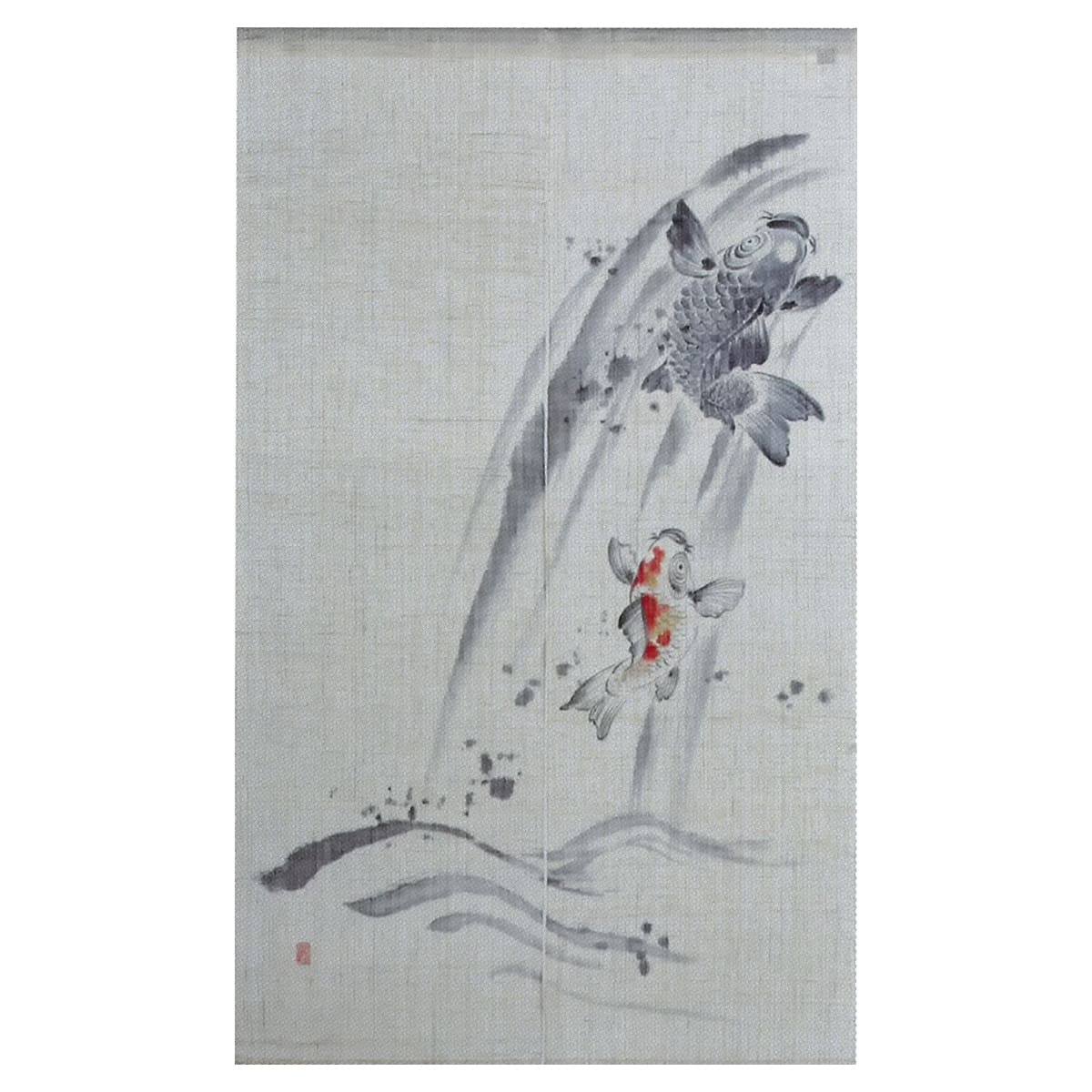 法人様押さえる 本麻 のれん 夫婦関係鯉-墨付き（生み出すこと） NLH0016NK 肉体労働者庵