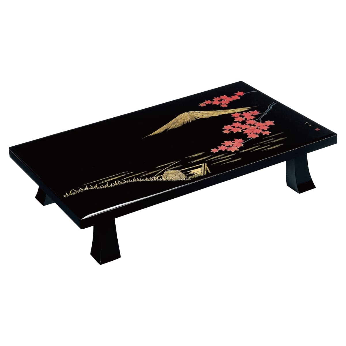 座卓　漆塗り　木曽漆　沈金 座卓 漆塗り 木曽漆 沈金