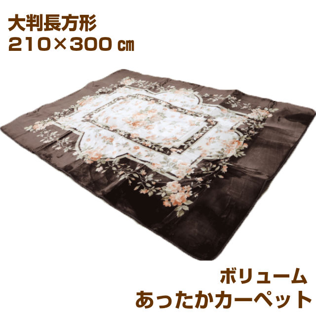 大判長方形 210&times;300cm あったか 柔らか カーペット ラグ 特大 大きい（３００００）｜ふとん館ＨＡＰＰＹＨＯＭＥ
