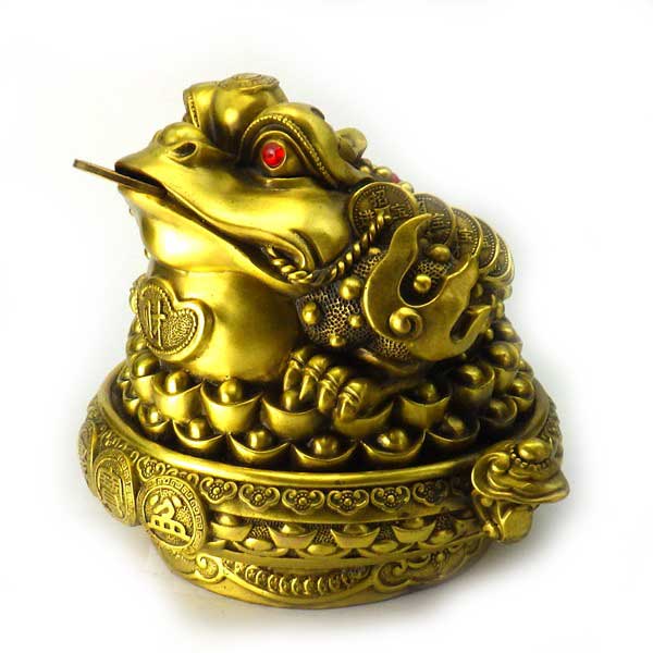 ー品販売の蛙 置物 風水 カエル 玄関 風水グッズ 幸運 金運 開運 財運 祈願 三脚蛙 三本脚 三本足 商売繁盛 カエル招財 三脚蛙 カエルの置物 開運祈願 インテリア 風水カエル 飾り物 銅製 集宝盆三脚蛙 特大 注目のブランド の