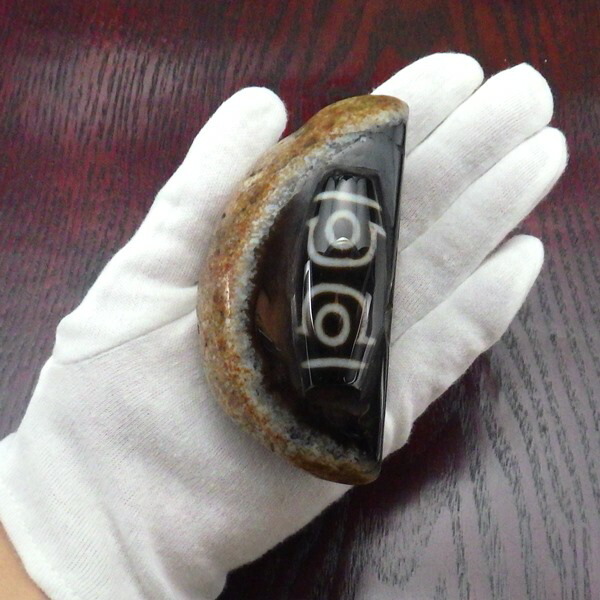 風水グッズ 現物販売 三眼天珠 水晶 風水 パワーストーン メノウ ブレスレット 風化石343g 瑪瑙 3月 あす楽対応 原石 天然石 お買い物マラソン 送料無料 即日発送 翌日配達 Auktn ラッキーシール対応 キャッシュレス5 還元