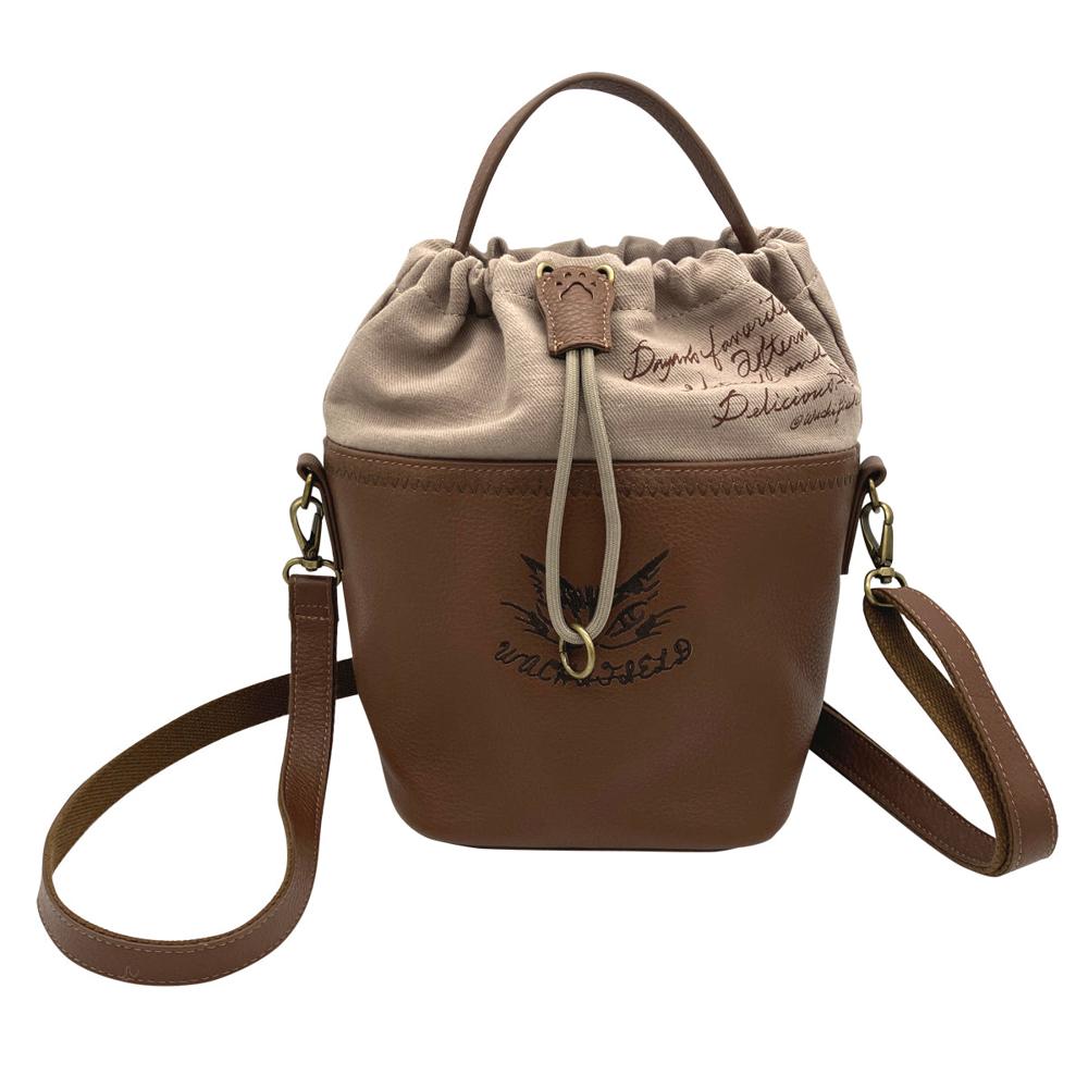 わちふぃーるど 猫のダヤン なめし革二人組合切袋ミニ肩先 茶 942199 KZ