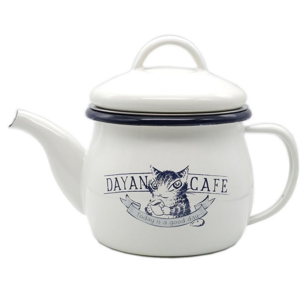 わちふぃーるど 猫のダヤン ホーローティーポット カフェ 942341 KZ画像