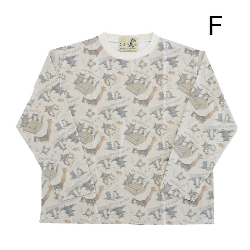 わちふぃーるど 猫のダヤン 総柄パジャマ上下セット F D&C 941653|Pinokio