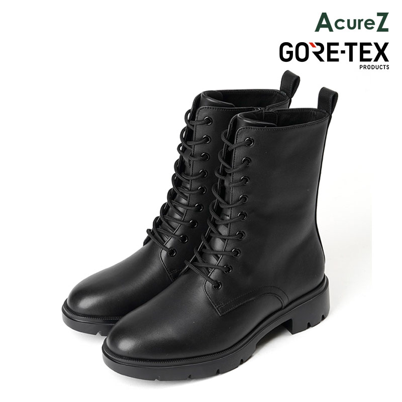 レディース ブーツ AcureZ 3E 踵 4.5糎 asics [ 黒いこと アキュアーズ レディース アシックス GORE-TEX ゴアテックス 雨合羽 雨 雨靴 雨季 心地好いブーツ ラウンドトゥ 厚底 靴 コンフォートシューズ 紐 紐靴 スピード競技引きあげる なめし革 本革 牛皮 通気性 蒸れにくい 消臭 ] ブーツ・長靴-靴