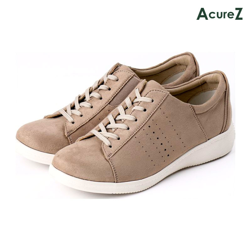 スニーカー AcureZ 3E asics [ ライトオークスエード アキュアーズ レディース アシックス ラウンドトゥ 靴 コンフォートシューズ 紐 紐靴 外反母趾に良い 外反母趾 母趾 消臭 衝撃吸収 クッション 柔らか 柔らかい やわらかい 痛くない 疲れない フィット ]