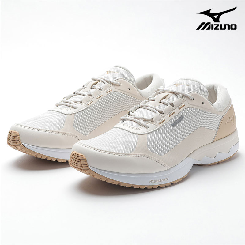 スニーカー WAVE XE-1 3E mizuno [ ベージュ ウェーブ クロスイー1 メンズ ミズノ ラウンドトゥ 靴 コンフォートシューズ 紐 紐靴 レースアップ ミズノウェーブ ミズノエナジー メッシュ 通気性 蒸れにくい 衝撃吸収 クッション ]｜ビジネスシューズのシューカフェ