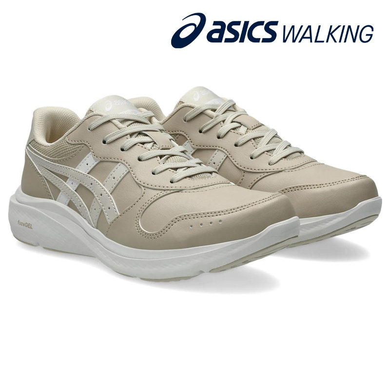 ウォーキングシューズ GEL-FUNWALKER WELLNESS WALKER 3E asics [ ベージュ ライトベージュ ゲルファンウォーカー ウェルネスウォーカー レディース アシックス 安定 柔らか 軽い 軽量 ラウンドトゥ スニーカー コンフォートシューズ 紐靴 スポーツ ブランド シンプル ]