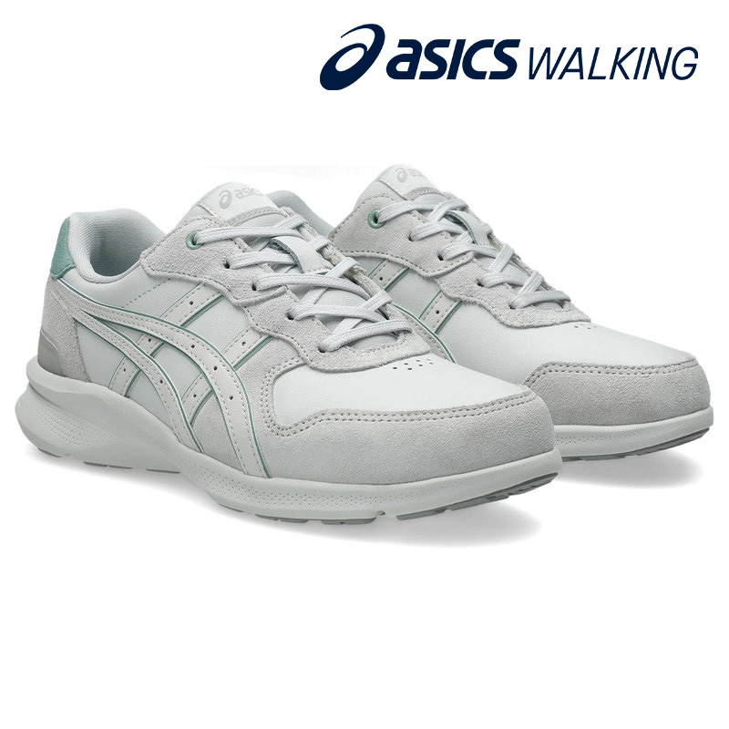 ウォーキングシューズ HADASHIWALKER WELLNESS WALKER 3E asics [ ホワイト ミント ハダシウォーカー ウェルネスウォーカー レディース アシックス レザー 本革 革 天然皮革 軽い 軽量 ラウンドトゥ スニーカー コンフォートシューズ 紐靴 スポーツ ブランド シンプル ]