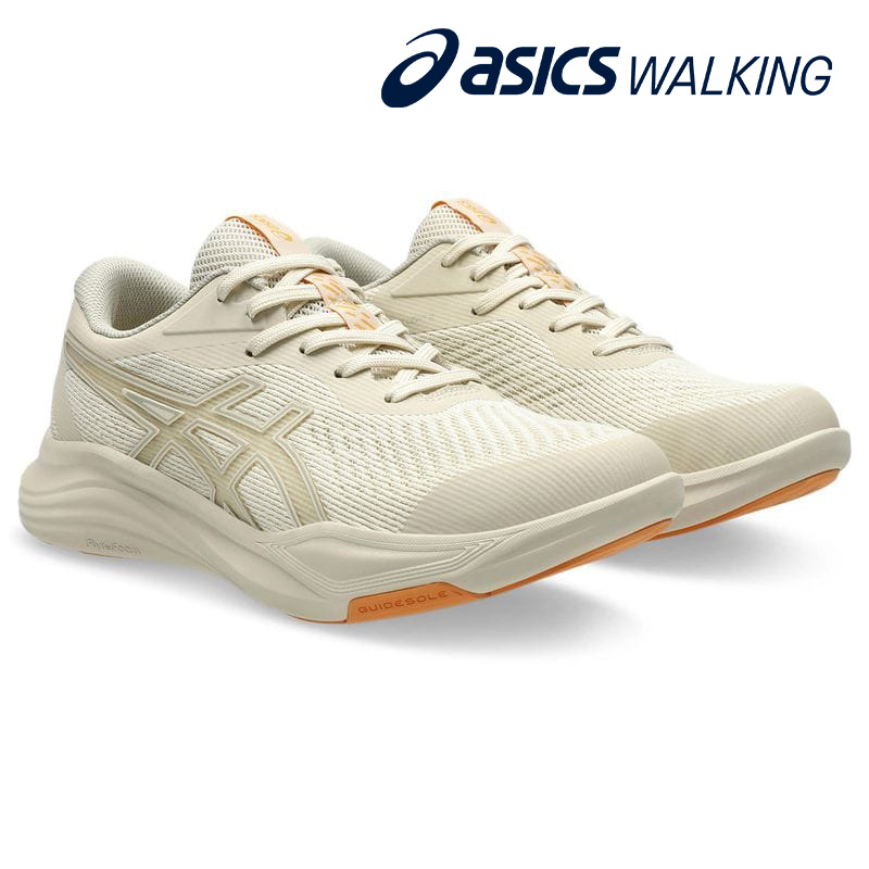 ウォーキングシューズ GEL-RIDEWALK WELLNESS WALKER 2E asics [ ベージュ グレー ゲルライドウォーク ウェルネスウォーカー メンズ アシックス 幅狭 ナロー メッシュ 通気性 軽量 軽い スポーツ ラウンドトゥ 靴 スニーカー コンフォートシューズ 紐 紐靴 ]