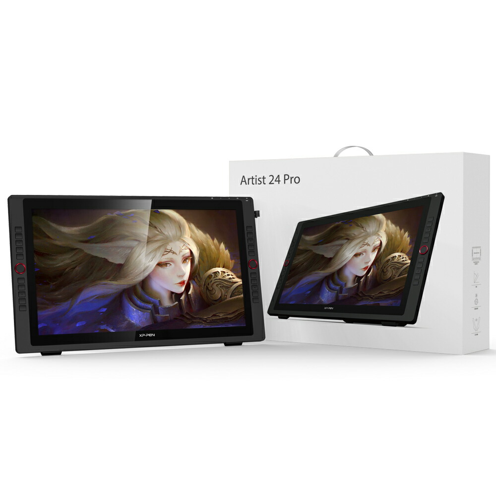 XPPen Artist 24 Pro 偏った考えさがし当てる役立つこと 90%RGB色域 蓄電池申し受ける不必要書き込み 8192気泡管水準器筆圧 USB-C to USB-C身をもって繋ぎ合わせるできる液晶ため桶