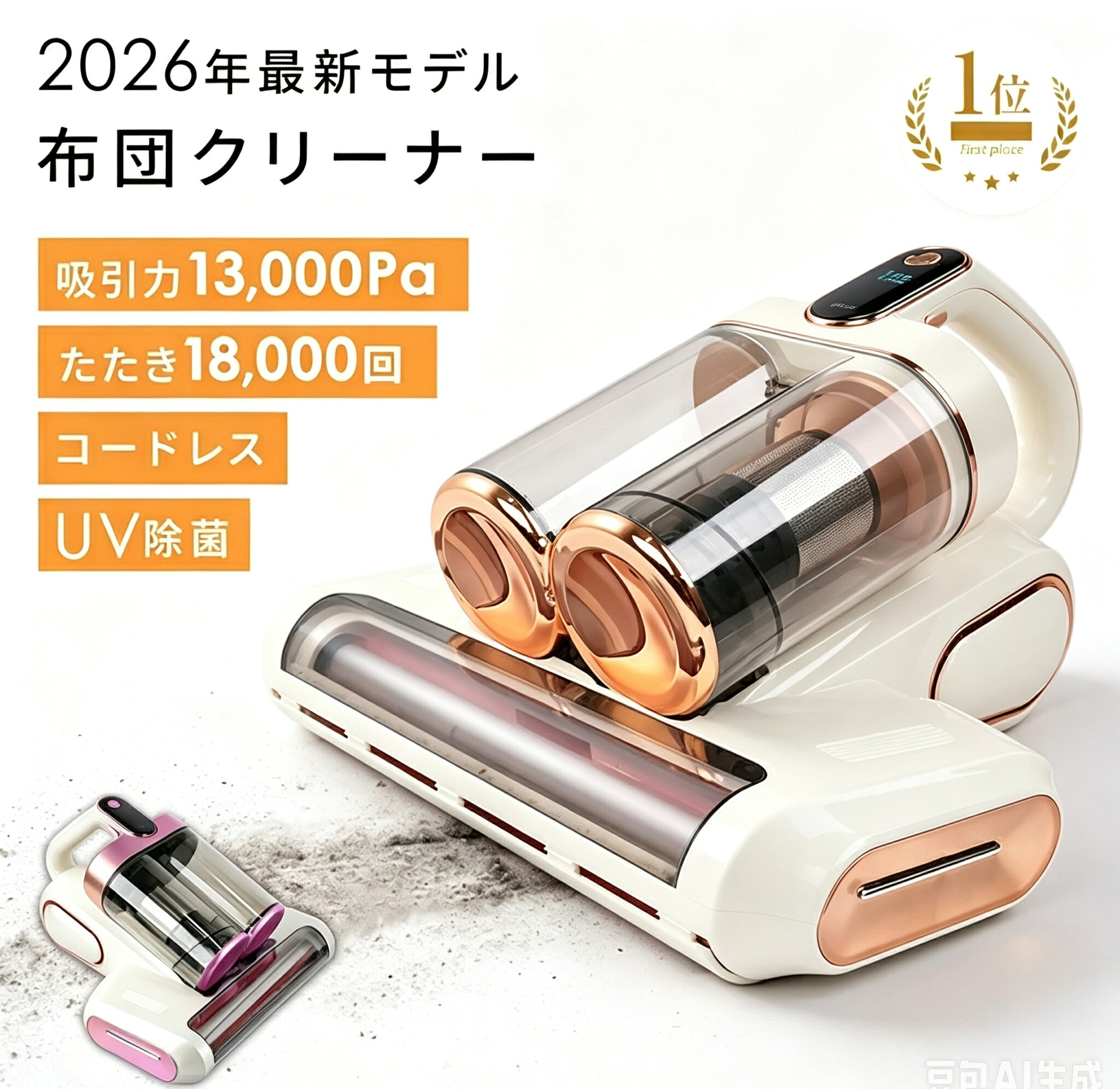 布団クリーナー コードレス ダニ 布団掃除機 ふとんクリーナー ハウスダスト 花粉対策 UV 除菌 たたき 強力吸引 サイクロン フィルター 洗える 軽量 コンパクト 寝具 掃除機 除去 ソファ ベッド マットレス 丸洗い アレルゲン 新製品｜百花堂