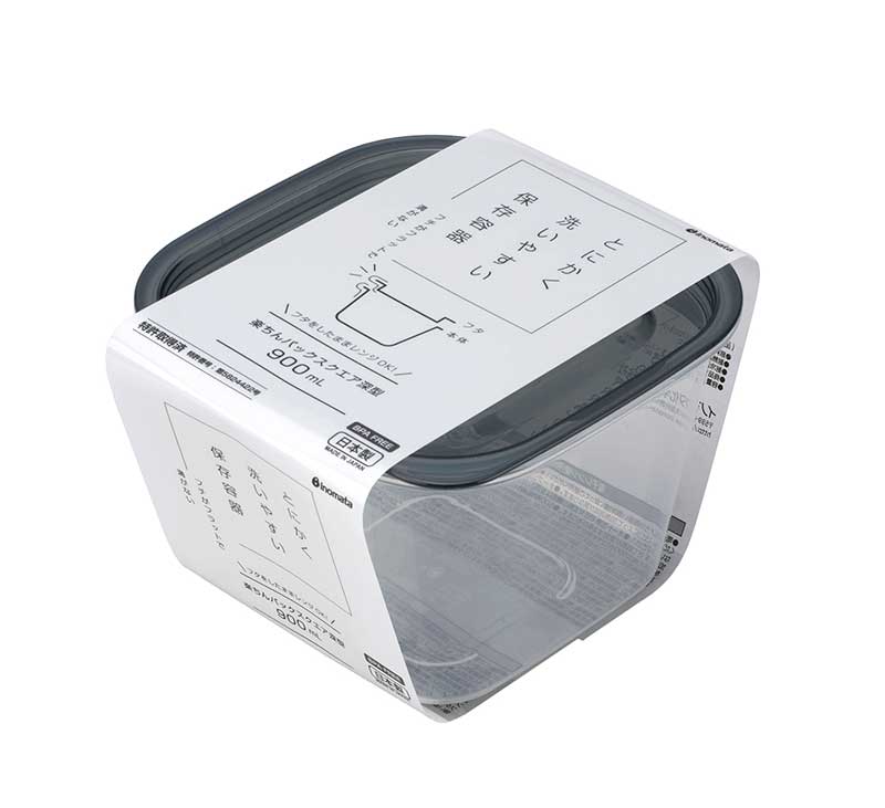 楽天市場】保存容器 楽ちんパック 角型 600ml クリアー ブラック