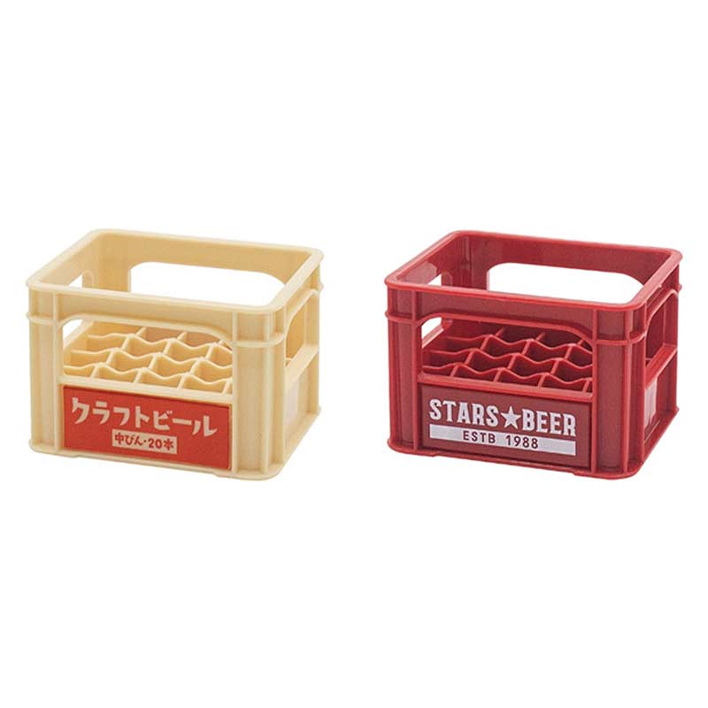 ビール2ケース Amazon.co.jp: 置き物 ミニチュア ビールケース2 6×4.9×高さ3.8