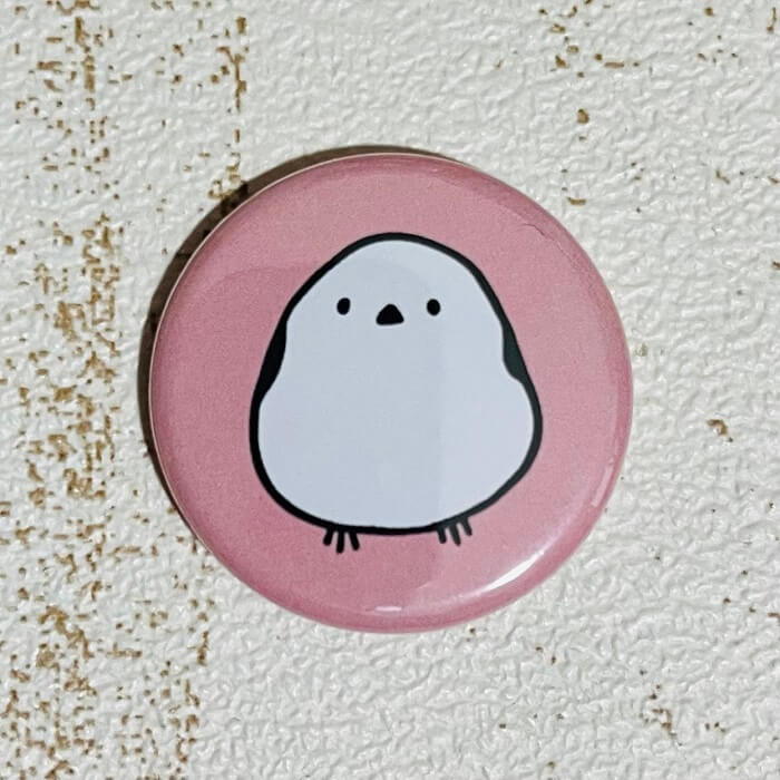 楽天市場】シマエナガ 缶バッジ 「かしげるシマエナガ」 32mm