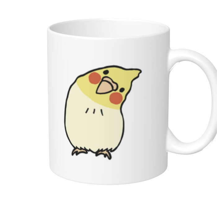 オカメインコ マグカップ 食器 マグ 鳥 大 可愛い コップ 大きい かしげるオカメ 鳥好き 小鳥 Mug コーヒーカップ キッチン