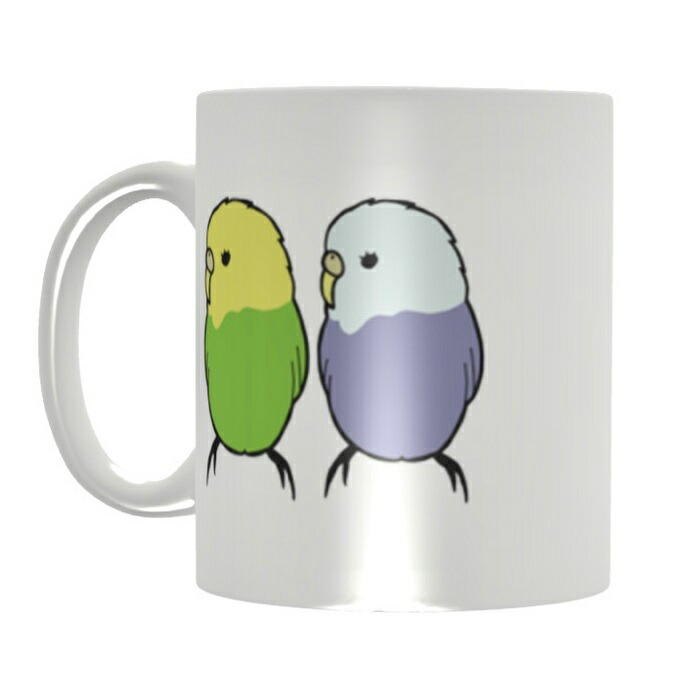 セキセイインコ マグカップ 鳥好き 310ml コップ マグ 可愛い 鳥 Mug 横向きセキセイ 小鳥 大きい コーヒーカップ 食器 雑貨 大 キッチン