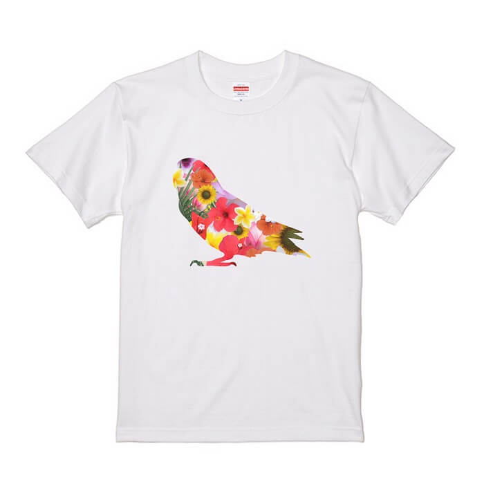 インコ Tシャツ シルエットインコバージョン 小鳥 鳥好き 雑貨 イラスト かわいい グッズ セキセイインコ アニマル オシャレ 鳥 243