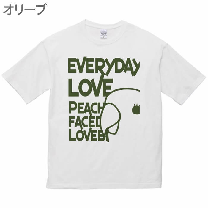 コザクラインコ Tシャツ 小鳥 243 オシャレ 鳥 ドアップコザクラ アニマル 鳥好き イラスト かわいい ビッグシルエット 雑貨