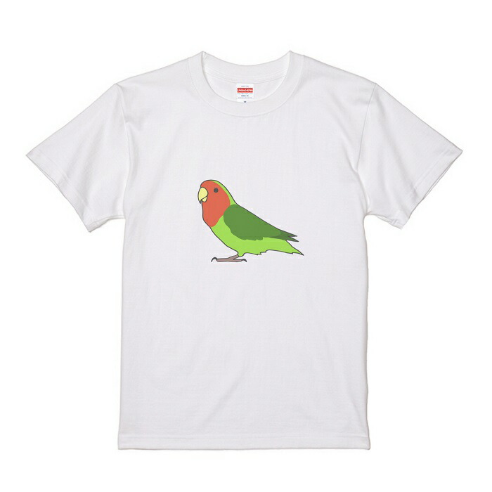 インコ Tシャツ デザイン グッズ コザクラ イラスト アニマル かわいい 鳥好き プレゼント 雑貨 鳥 横向き 小鳥