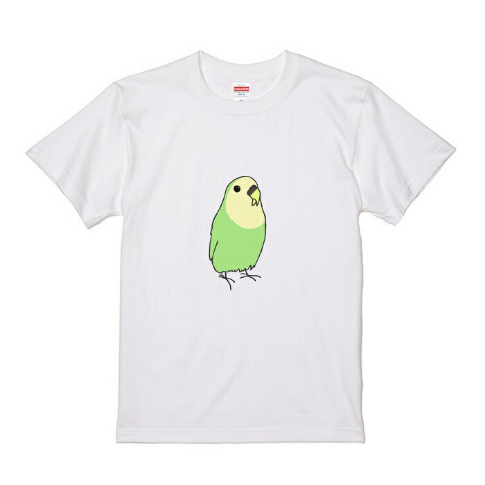 インコ Tシャツ グッズ コザクラ アニマル イラスト 雑貨 プレゼント 小鳥 かわいい みつめる 鳥 鳥好き デザイン