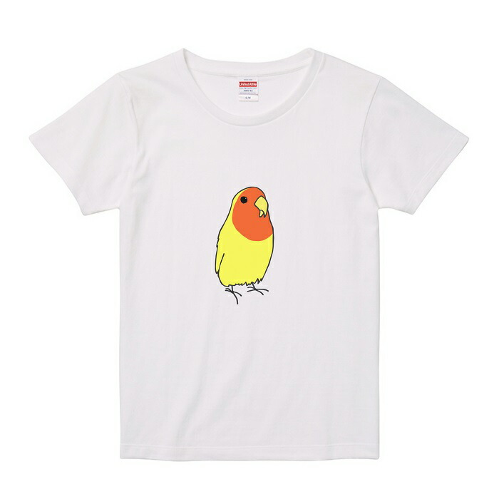 インコ Tシャツ グッズ コザクラ アニマル イラスト 雑貨 プレゼント 小鳥 かわいい みつめる 鳥 鳥好き デザイン