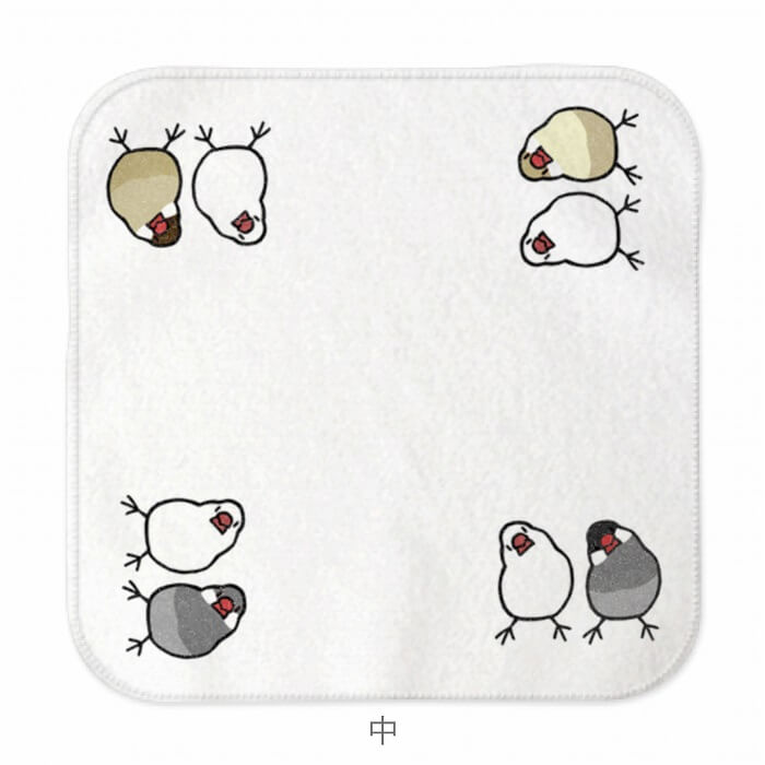 文鳥 ハンドタオル セット かしげるブラザーズ 幼稚園 卒業祝 ハンカチ 保育園 誕生日 入学祝い 入学 還暦 タオルハンカチ