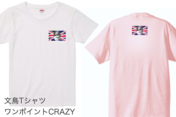 文鳥 Tシャツ アニマル デザイン ワンポイントcrazy 鳥 鳥好き メンズ 雑貨 イラスト ホワイト小鳥 グッズ かわいい