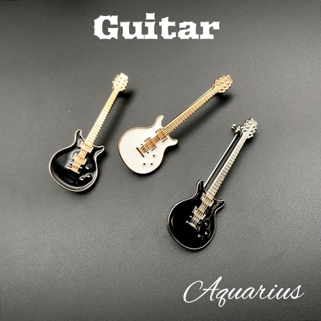 ギター　ビーズ刺繍ブローチNO.9 ギター ビーズ刺繍ブローチNO.9