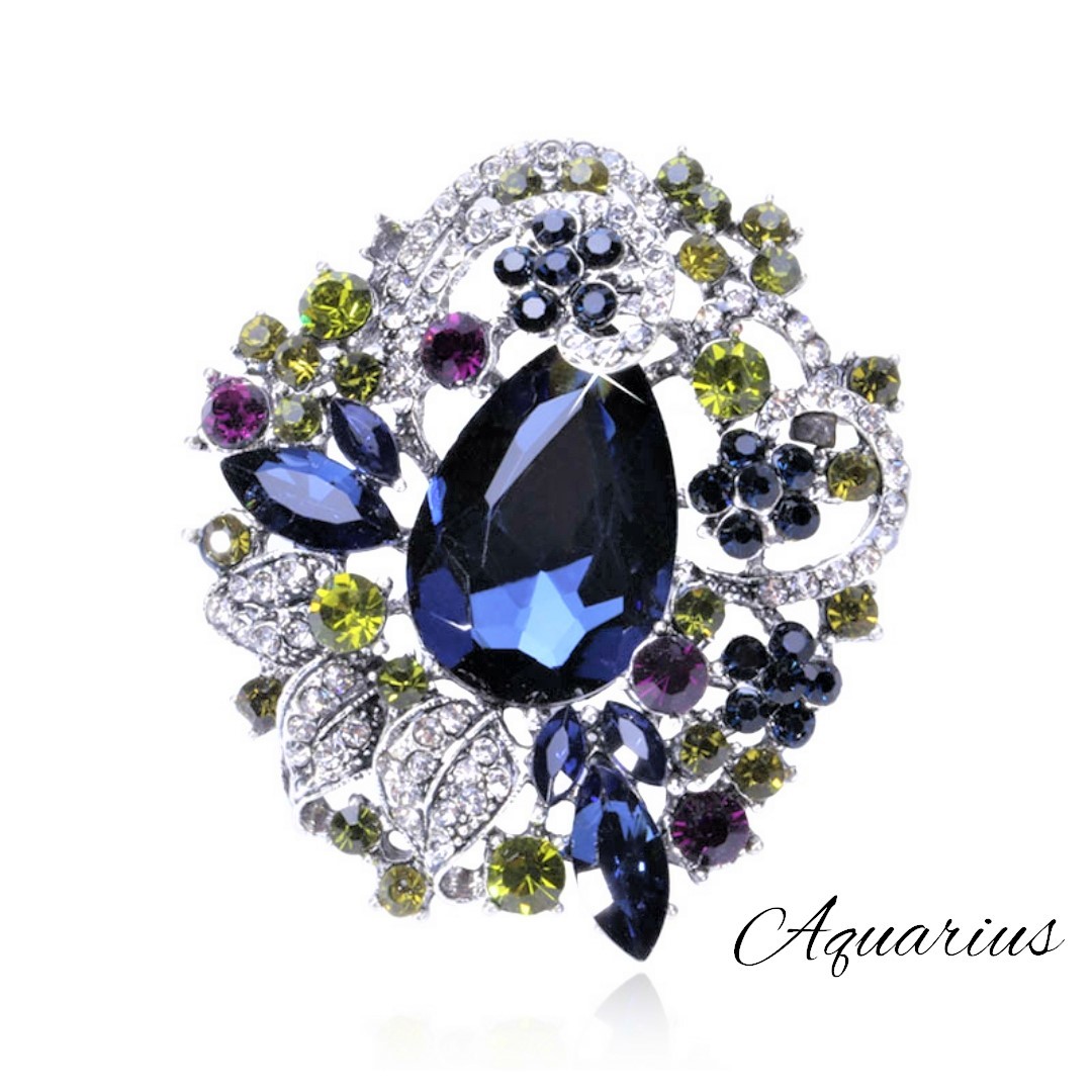 SWAROVSKI　スワロフスキー　フラワー　花　ブローチ　シルバー　ブルー 楽天市場】スワロフスキー ブルー フラワー ブローチ : Aquarius