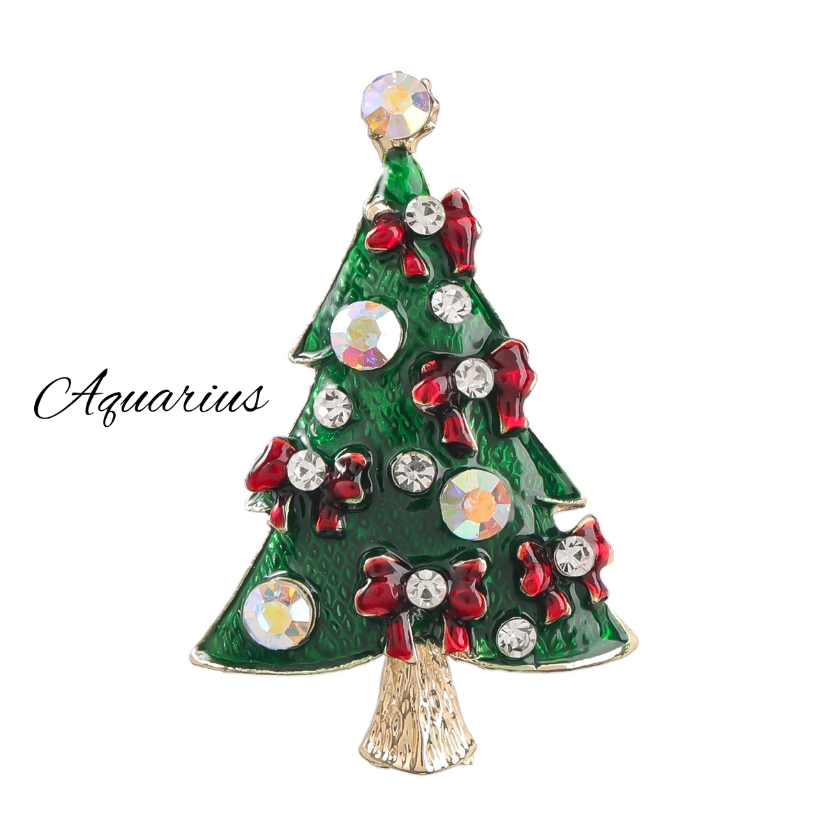 楽天市場】スワロフスキー クリスマス ツリー ブローチ リボン☆ギフト