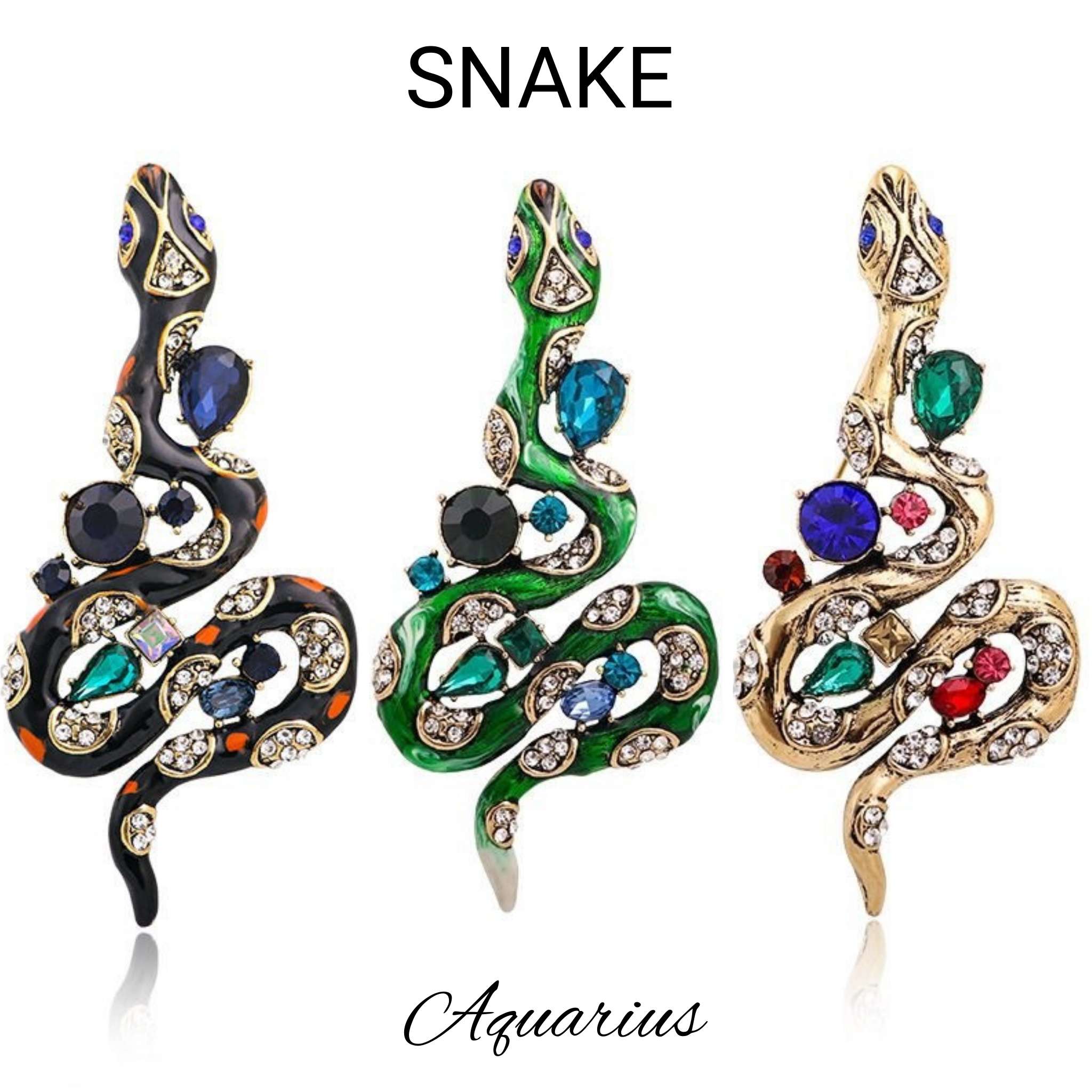 楽天市場】スワロフスキー スネーク ブローチ クリスタル・パール