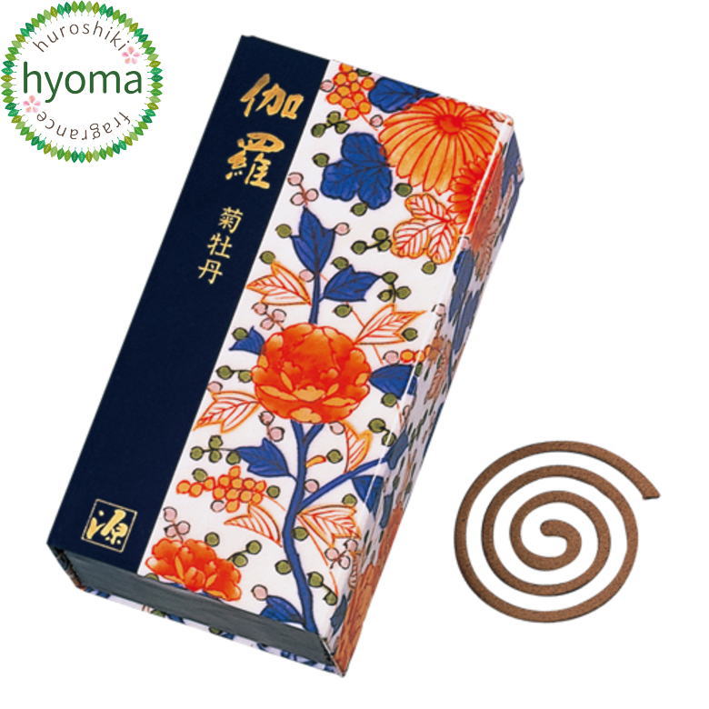 【貨物輸送無料】 伽羅 菊名取り草 うず巻12巻入 【日本香堂/お香】