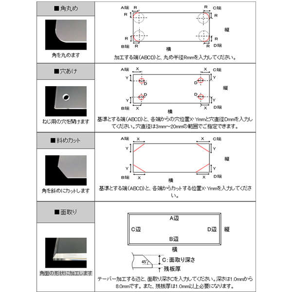 国産 アクリル板】 オーダー○押出し キャスト オーダーカット