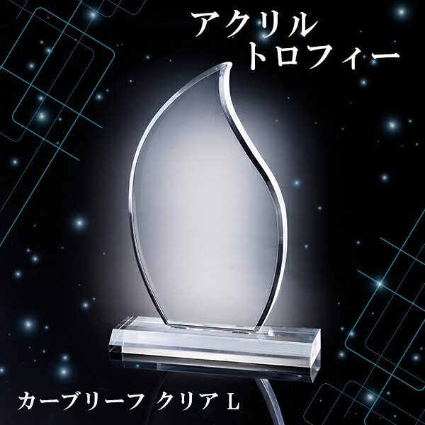 アクリル トロフィー　カーブリーフ クリア Ｌ