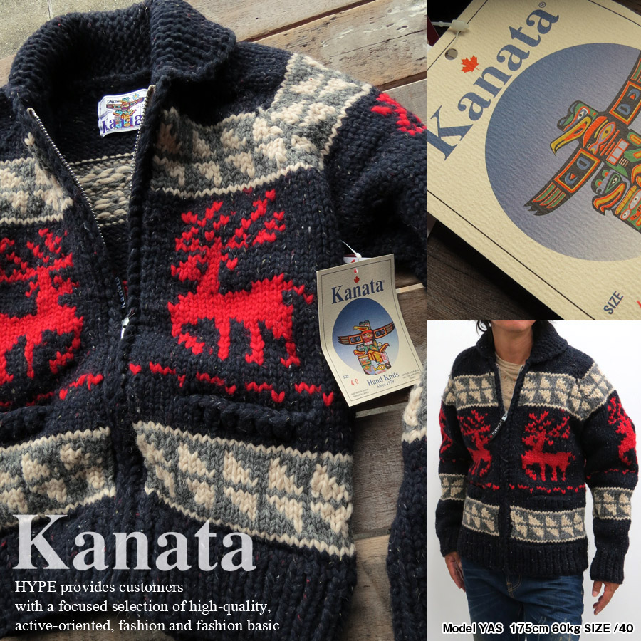 楽天市場 Kanata カナタ カウチンセーター メンズ カーディガン 送料無料 正規品 ニットセーター ウール ジャケットネイビー レッド 鹿柄official Licensed Products あす楽対応 Ydkg K Kb H Ot 1010k Hype