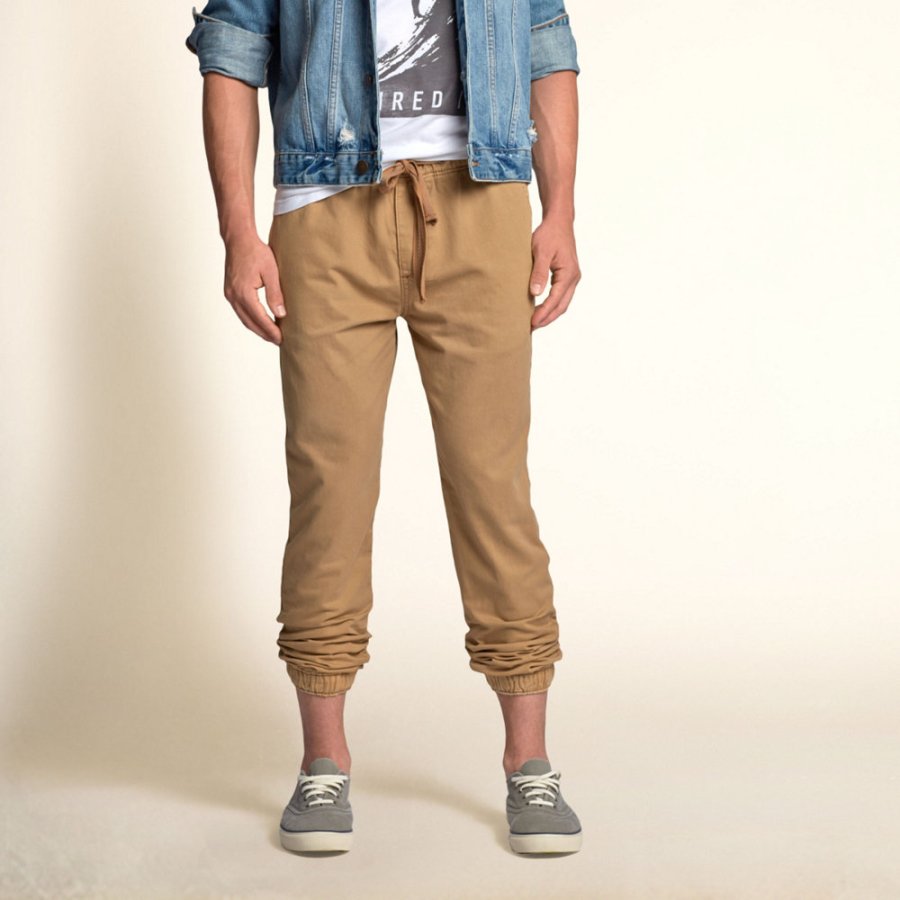 hollister chino joggers