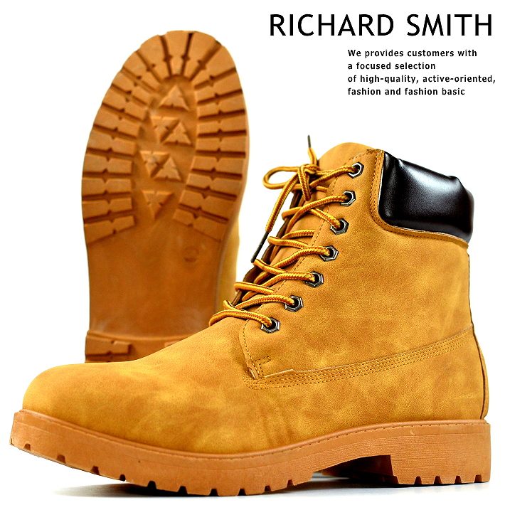 楽天市場 ワークブーツ メンズ ブーツ メンズ イエローブーツ メンズ Richard Smith 6インチ 防水 防滑 ブラウン 茶 キャメル 3158 1904 Hype
