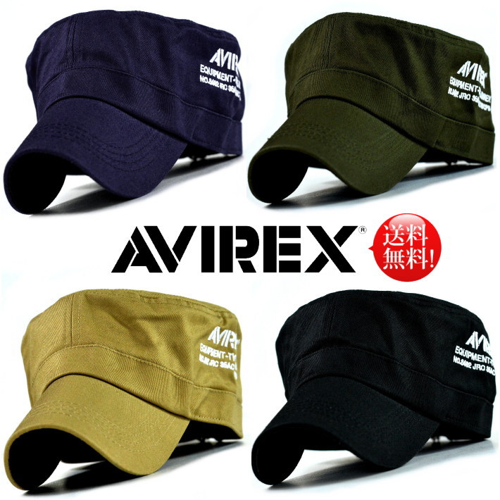 楽天市場 ワークキャップ メンズ Avirex 送料無料 アビレックス アヴィレックス ブランド 帽子 キャップ メンズ レディース ミリタリー 刺繍 ロゴ Military おしゃれ かっこいい シンプル コットン 正規品 プレゼント Hype