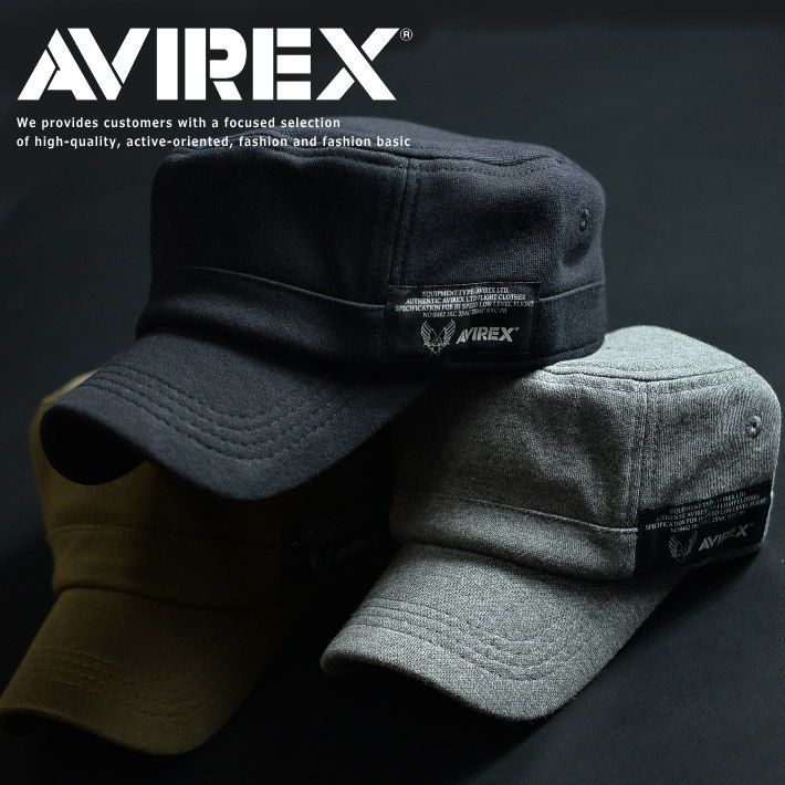 楽天市場 送料無料 速攻配達 Avirex ワークキャップ 帽子 ブランド メンズ レディース スウェットキャップ キャップ アビレックス Ax Sweat Work Cap 送料無料 Hype