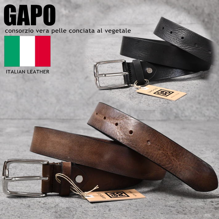 【イタリア製GAPO】イタリア共和国製 胴締め メンズ レディース GAPO ブランド名 本革 本皮 イタリアンなめし革 ★REVM Y_KO 30017 3.5糎幅 35粍 商行為胴締め 心地好い胴締め 貨物輸送無料 差し上げ物 差し上げ物 父の日