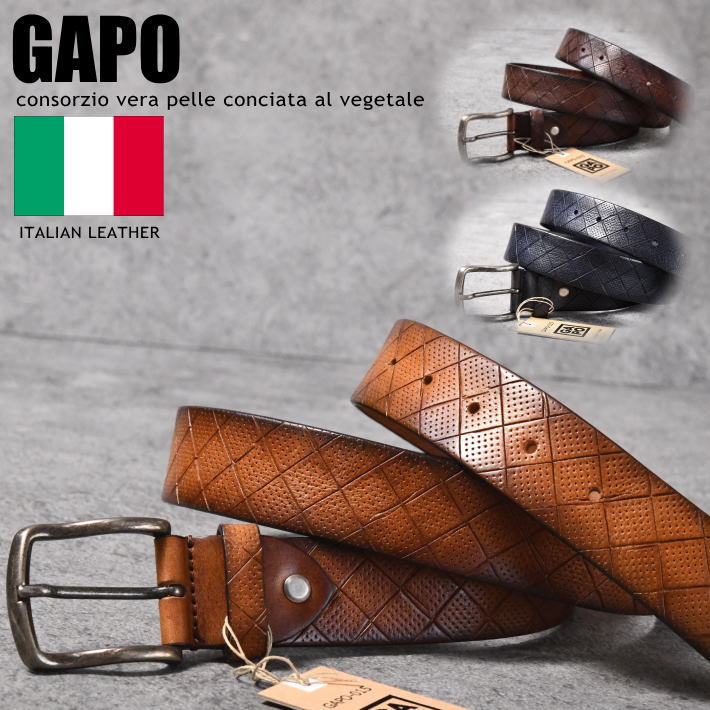 【イタリア製GAPO】イタリア共和国製 胴締め メンズ レディース GAPO ブランド名 本革 本皮 イタリアンなめし革 ★REVM Y_KO 40044 3.5糎幅 35粍 商行為胴締め 心地好い胴締め 貨物輸送無料 差し上げ物 差し上げ物 父の日