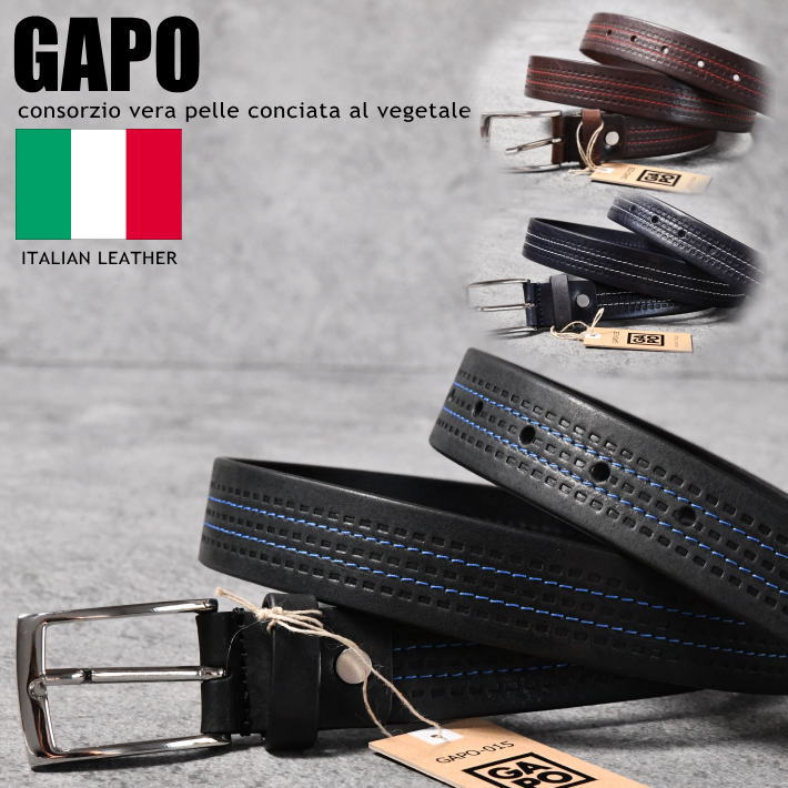 【イタリア製GAPO】イタリア共和国製 胴締め メンズ レディース GAPO ブランド名 本革 本皮 ★REVM Y_KO 40077 イタリアンなめし革 3.0糎幅 30粍 商行為胴締め 心地好い胴締め 貨物輸送無料 差し上げ物 差し上げ物 父の日 クリスマス