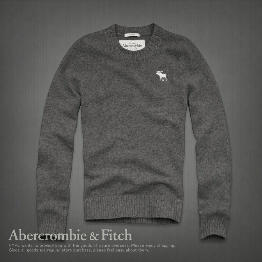 楽天市場 アバクロ セーター 正規品 メンズ クルーネック ソリッド 100 ウール1 1 0260 012グレー Ydkg K Kb Abercrombie Fitch アバクロンビー フィッチ H Sw Hype